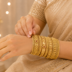 Exquisite Wedding Wear Gold Bridal Bangles
