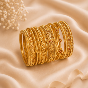 Elegant Traditional Wear Gold Bangles