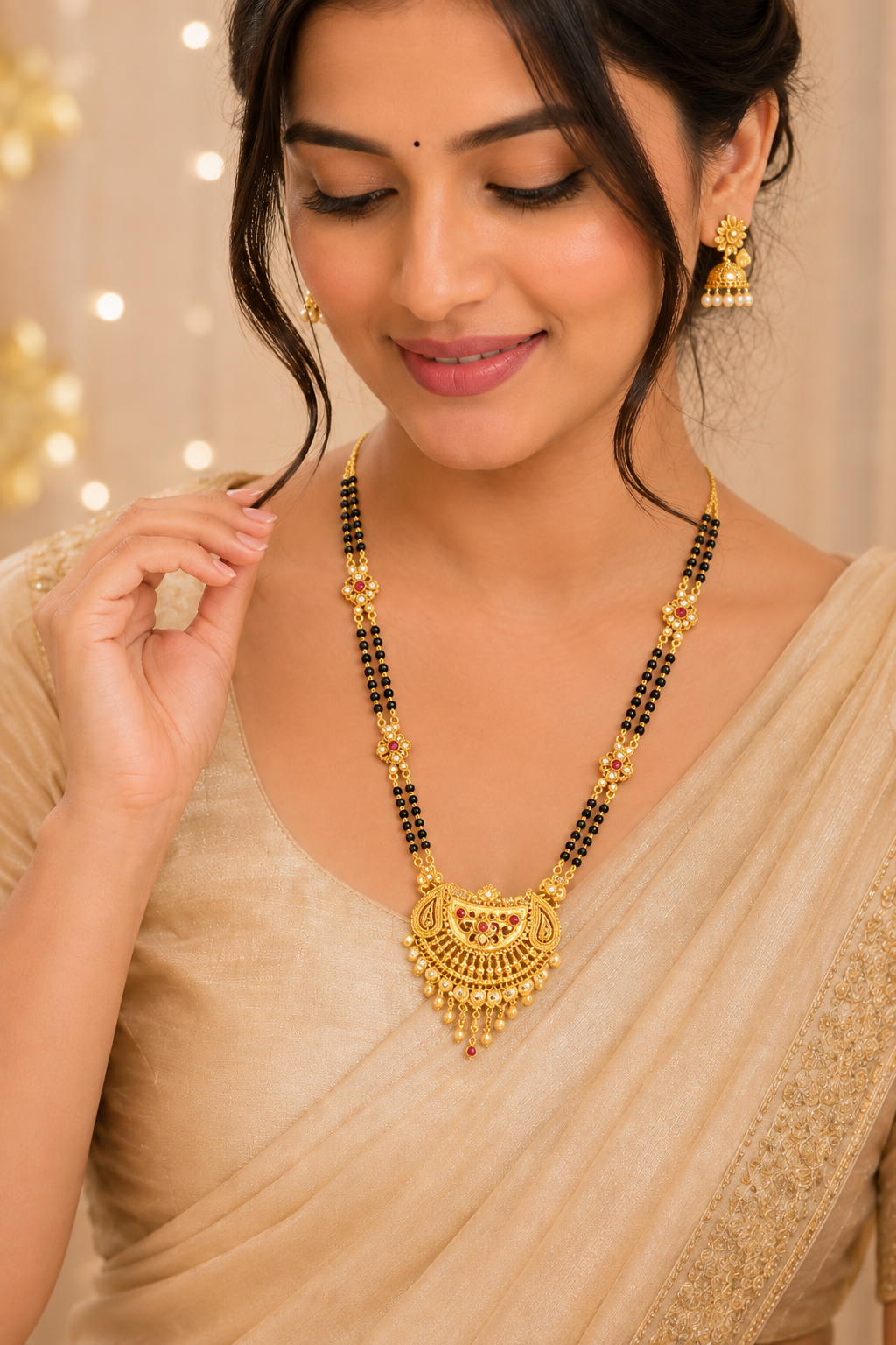 Elegant Traditional Wear Gold Mangalsutra