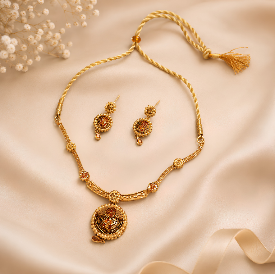 Classic Daily Wear Gold Jewellery Set