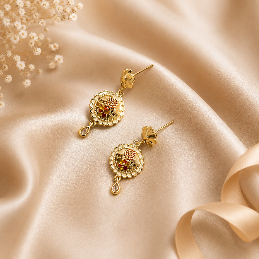 Classic Daily Wear Gold Stud Earrings