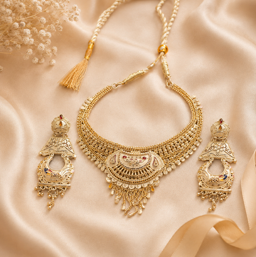 Sparkling Party Wear Statement Jewellery Set